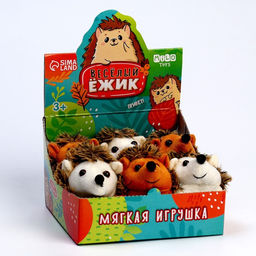 Цена за 6 шт. Мягкая игрушка Весёлый ёжик, МИКС, 9 см - Milo toys фото 7