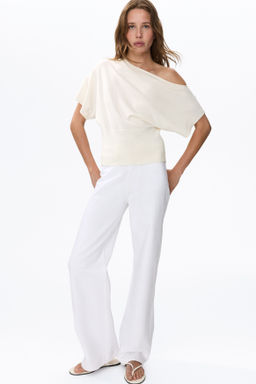 Top de un hombro en punto fino - H&m фото 4