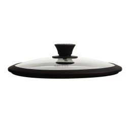 51725 GIPFEL Крышка стеклянная MOORE 24см с силиконовым ободом. Цвет: черный. Материал: закаленное стекло, силикон, нерж. сталь 18/8  фото 3
