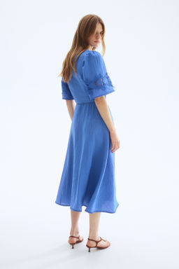 Vestido efecto arrugado con bordado ingl?s - H&m фото 7