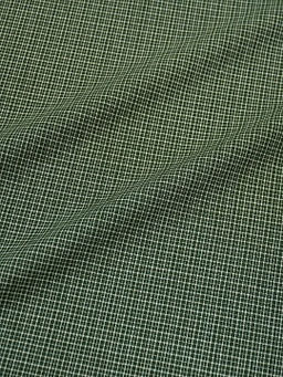 Пестрядь Мелкая клетка цв.бежевый/еловая хвоя, ш.1.45м, хлопок-100%, 120гр/м.кв