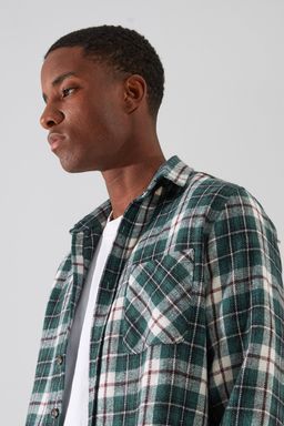 TRENDYOL MAN Yesil Slim Fit Oduncu Ekose Dugmeli Yaka K?sl?k Gomlek TMNAW22GO0045 - Trendyolmilla фото 8