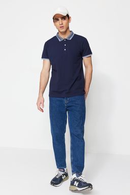TRENDYOL MAN Siyah Slim/Dar Kesim %100 Pamuklu Polo Yaka T-shirt TMNSS22PO00014 - Trendyolmilla фото 6