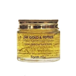 Крем ампульный с золотом и пептидами FARMSTAY 24K Gold & Peptide Perfect Ampoule Cream, 80ml