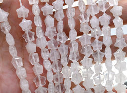 Бусины для творчества Звезды из горного хрусталя 8*8мм с гранями, 37см, 49 бусин Радуга камня