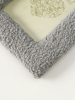 Фоторамка МДФ, иск. мех 10х15 см "Плюш. Арка" серая 21,5х16,5х2 см