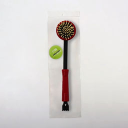 Массажёр-чесалка «Отдых», двусторонний, универсальный, 35×6×8 см, красный, чёрный