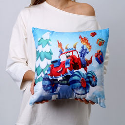 Подушка квадратная Тачка - Mni mnu фото 10