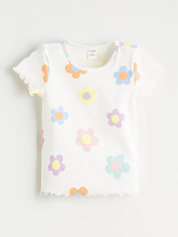 ?i?ek Bask?l? K?z ?ocuk Ti??rt