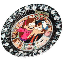 Цена за 10 шт. Тарелка одноразовая «С Днем Рождения!», 18 см, Гравити Фолз
