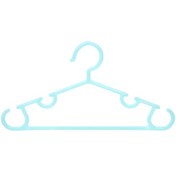 Цена за 6 шт. Плечики для одежды детские 3шт "ИДЕЯДОМА", классика, цвет голубой, 28*15см (Лейбл Селфи)