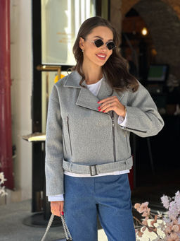 Куртка AURA 7048-176 серый меланж фото 2