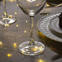 Гирлянда Мишура 2 м, роса, IP20, серебристая нить, 50 LED, от батареек CR2032?2, свечение тёплое белое - Luazon lighting фото 7