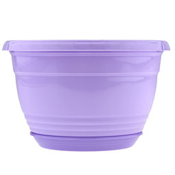 Горшок для цветов пластмассовый Глория 3,3л, д21,5см, h14см, с поддоном, лавандовый (Россия) - Домашняя мода фото 2