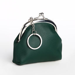 Кошелёк на фермуаре, цвет зелёный