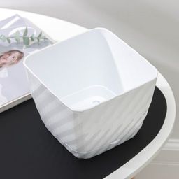 Горшок для цветов с поддоном СибПолимер «Классика», 2 л, пластик, белый