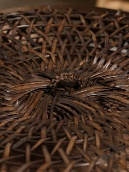 Корзина плетёная «Баскет», 39×39×50 см, бамбук, тёмная