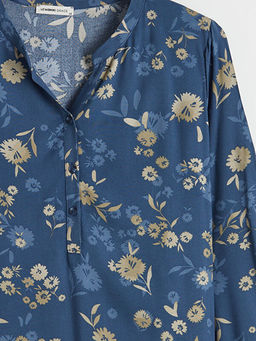 Ka??k Yaka ?i?ekli Bluz