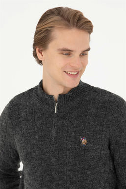 Мужской свитер антрацитового меланжа - U.s. polo assn фото 2