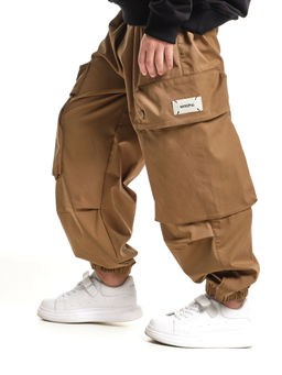 Джоггеры карго брюки унисекс 33-67077 черный - Mini maxi фото 17