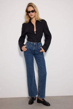 Siyah Yuksek Bel Wide Leg Jeans TWOSS21JE0385 - Trendyolmilla фото 14