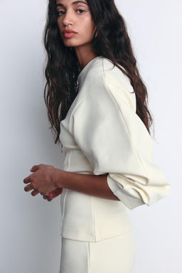 FITTED INTERLOCK SWEATSHIRT - Zara фото 18