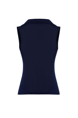 Trendyolmilla Bordo Fitted/Vucuda Oturan Polo Yaka Esnek Orme Bluz TWOSS24BZ00085 фото 22