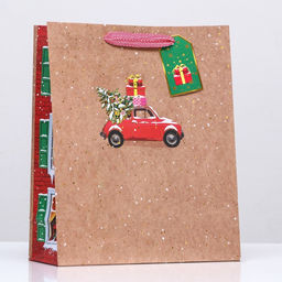 Пакет подарочный Машина с подарками 26 х 32 х 12 см - Simaland фото 3