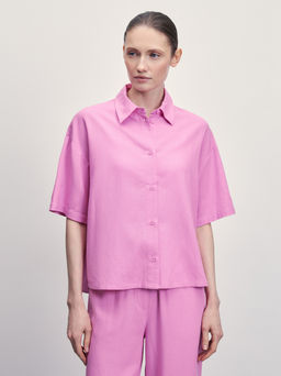 Льняная рубашка прямого кроя / Zarina