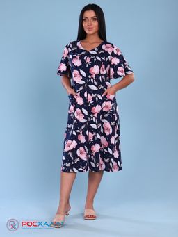 Трикотажный халат на молнии маки КМ-17 (3)