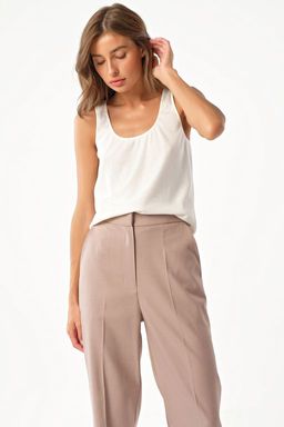 Топ трикотажный из вискозы белый - Fly фото 3