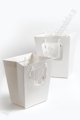 Сумка для цветов 30*35*24 см (10 шт) SF-7132, белый