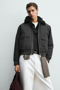 CONTRAST BOMBER JACKET - Zara фото 6