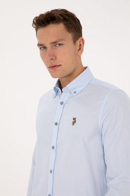 Erkek A__k Mavi Uzun Kollu Basic G_mlek - U.s. polo assn фото 2