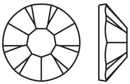 Страз неклеевой PRECIOSA 438-11-615 s SS12 Crystal 3.2 мм стекло 144 шт в пакете белый (crystal)