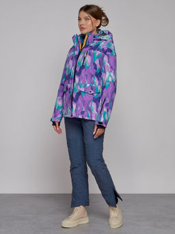 Горнолыжная куртка женская зимняя фиолетового цвета 2302-2F - Chunmai фото 10