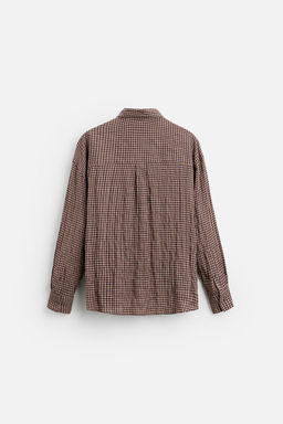 TEXTURED CHECK SHIRT - Zara фото 8