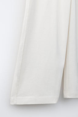 PANTAL?N FELPA HEAVY JERSEY WIDE LEG / Crudo - Zara фото 4