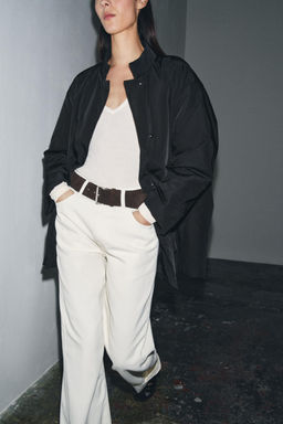 OVERSIZED NYLON JACKET ZW COLLECTION - Zara фото 11