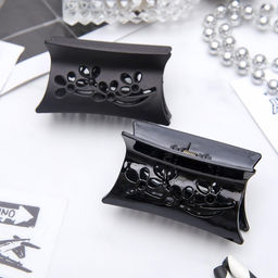 Цена за 12 шт. Крабик для волос «Ночка», цветы, 6.8 см, матовый и глянец, МИКС