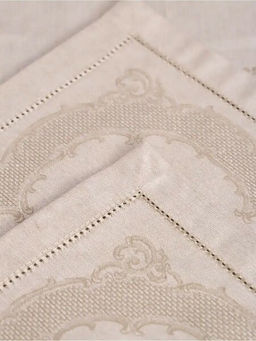 Комплект салфеток Татьяна-беж. 6 шт. 45*45 см. п/лен - Лен поволжья фото 3