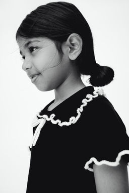 Vestido de punto fino con ribetes de volante - H&m фото 3