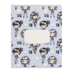 Набор тетрадей 12 листов в линейку Calligrata «На Стиле», обложка мелованный картон, ВД-лак, блок №2, белизна 75% (серые листы), 10 шт.