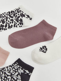 Desenli Kad?n Patik ?orap 5li