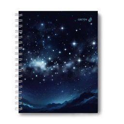 Светоч Т214 Тетрадь общая с твердой обложкой, матовая ламинация A5 80 л. на гребне 65 г/кв.м , белизна 100 % 4 шт. клетка 01562 Звёздная ночь  фото 3