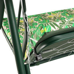 Качели садовые «Карибы», 210×142×155 см, металл, 3-местные, зелёные