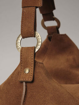 Замшевая сумка Deboro 30900 коричневый лист