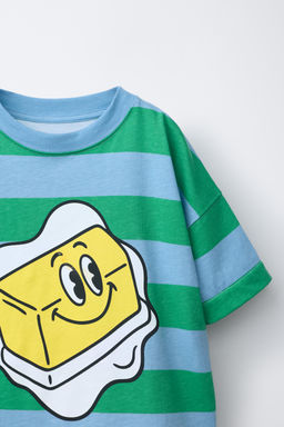 CAMISETA RAYAS ESTAMPADO MANTEQUILLA / rayas - Zara фото 3
