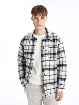 Regular Fit Uzun Kollu Ekose Erkek G?mlek Ceket