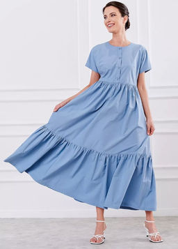 Хлопковое платье с ярусами 100% хлопок